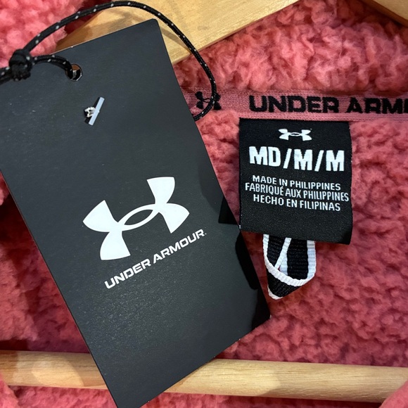Under Armour Legacy Sherpa Full-Zip Jacket in Deco Rose, size Medium - Picture 7 of 8